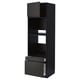 Black ikea METOD kitchen unit with drawers and shelves, sleek modern design.