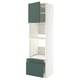 METOD / MAXIMERA Hi cab f ov/combi ov w dr/2 drwrs, white/Aspudden dark grey-green, 60x60x220 cm