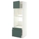 METOD / MAXIMERA Hi cab f ov/combi ov w dr/2 drwrs, white/Aspudden dark grey-green, 60x60x200 cm
