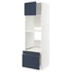 White METOD kitchen unit with blue drawer and door, adjustable shelves, modern design.