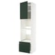 METOD tall white cabinet, dark green drawers & door, modern design, durable materials.