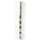METOD / MAXIMERA Hi cab w 2 doors/4 drawers, white/Aspudden matt white, 40x60x220 cm