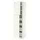 METOD / MAXIMERA Hi cab w 2 doors/4 drawers, white/Aspudden matt white, 60x60x220 cm