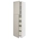 Ikea METOD kitchen cabinet in beige with two doors and multiple drawers.