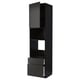 METOD kitchen unit in black with adjustable shelves and drawers.