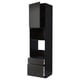 Black kitchen unit: METOD with upplöv matte fronts, drawers, and shelves.