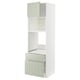 A METOD kitchen unit with green stensund fronts. It cabinets and drawers with a crafted look.