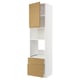 A white METOD kitchen cabinet with oak-colored voxtorp fronts and minimalist style.
