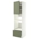 METOD / MAXIMERA High cabinet f built-in appliances, white/Axstad grey-green, 60x60x220 cm