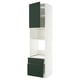 METOD kitchen unit, white & dark green, modern design, open shelves.