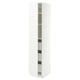 METOD / MAXIMERA High cabinet with drawers, white/Aspudden matt white, 40x60x200 cm