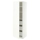 METOD / MAXIMERA High cabinet with drawers, white/Aspudden matt white, 60x60x200 cm