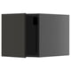 Modern black kitchen cabinet, sleek rectangular design, durable particleboard, minimalist style.