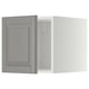A grey METOD kitchen cabinet with a beveled edge door, featuring a panel design.