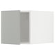 Modern light grey METOD kitchen cabinet, rectangular with flat design.