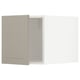 METOD kitchen cabinet in beige with minimalist design featuring vertical grooves and snap-on hinges.