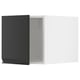 Black modern kitchen cabinet with minimalist handle design.