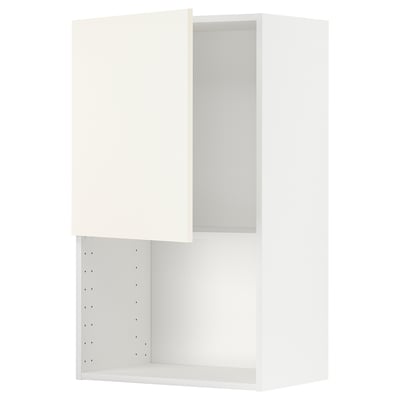 White METOD kitchen wall unit with adjustable shelf, simple modern design.