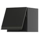 Modern black ikea METOD kitchen cabinet set, sleek matte finish, sleek rectangular shape.