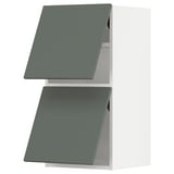 Modern kitchen units: METOD in grey-green, flat design with sleek edges.