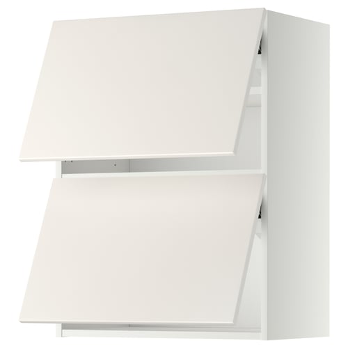 White METOD kitchen cabinet with veddinge fronts, smooth & sleek, modern design.