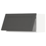 A dark grey IKEA METOD kitchen cabinet with a rectangular design and a sleek, modern look.
