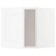 White METOD kitchen cabinet, square shape, snap hinges.