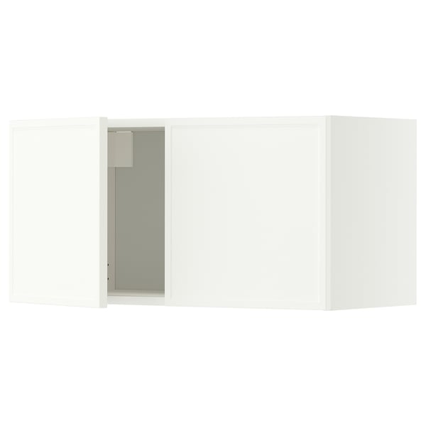 METOD Wall cabinet with 2 doors, white/Aspudden matt white, 80x40 cm