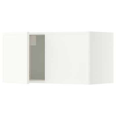 METOD Wall cabinet with 2 doors, white/Aspudden matt white, 80x40 cm