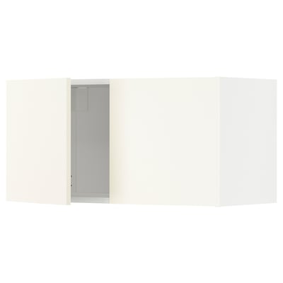 METOD kitchen unit in white with modern design. Snap-on hinges and sleek, clean lines for a minimalist look.