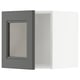 Modern grey glass cabinet door with metallic frame, from METOD kitchen system.