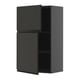 METOD Wall cabinet with shelves/2 doors, black-grey/Upplöv matt anthracite, 60x100 cm