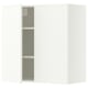 METOD Wall cabinet with shelves/2 doors, white/Aspudden matt white, 80x80 cm