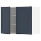 METOD wall cabinet, blue, wooden, rectangular, two-door design with adjustable shelf.