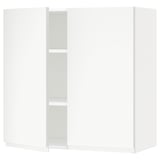 White modern cabinet, minimalist design with glass door, infinite customization.