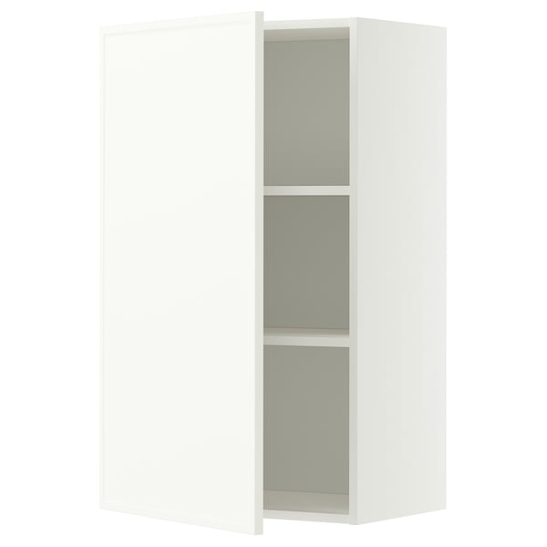 METOD Wall cabinet with shelves, white/Aspudden matt white, 60x100 cm