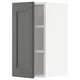 IKEA METOD kitchen cabinet, dark grey with two shelves, rectangular shape.
