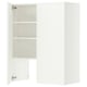 METOD Wall cb f extr hood w shlf/door, white/Aspudden matt white, 80x100 cm