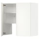 A white METOD kitchen cabinet with adjustable shelves and a sturdy frame, designed for customizable storage.