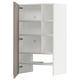 White METOD kitchen unit, 3 adjustable shelves, modern design, handle-less.