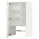White METOD cabinet, 3 shelves, hinged door, adjustable shelves.