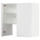 White METOD cabinet; modern, minimalist; adjustable shelf; left/right door choice.