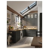 MÖLLEKULLA Custom made worktop, oak/veneer, 45.1-63.5x3.8 cm