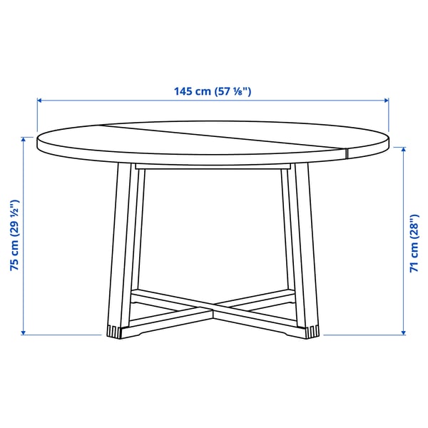 Illustration with measurements for the product: MÖRBYLÅNGA.
