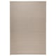 A flat-woven MORUM rug in a neutral color, suitable for indoor and outdoor use.
