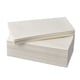 Option: Stack of white paper napkins neatly folded, with a pocket for cutlery.