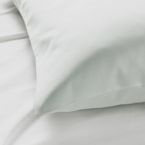 Smooth, white pillowcase.