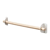 NEREBY towel rail, natural wood, metal brackets, sleek design.