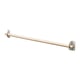 Option: NEREBY wooden rail, silver metal brackets, wall-mounted, minimalist design.