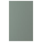 This image a NICKEBO cabinet door in grey-green. Its design has clean, straight lines with a smooth, matte surface.